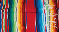 Mexican blanket Serape Red
