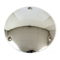 DERBY COVER, DOMED. CHROME