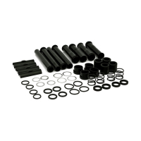 Complete 04-up XL multiple-parts pushrod cover kit. Black
