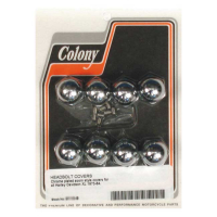Colony, head bolt cover kit. Acorn, chrome