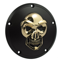 Skull derby cover 5-hole. Black & Gold