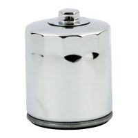 MCS, spin-on oil filter with top nut. Chrome