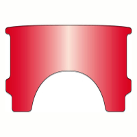 National Cycle, repl. adj. lower window (style A). Red