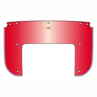 National Cycle, Beaded 5-bolt lower window. Red