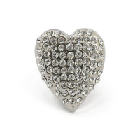 License plate mount kit Heart. Chrome/Diamonds