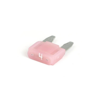 Mini fuse with LED indicator. Pink, 4A