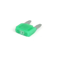 Mini fuse with LED indicator. Green, 30A