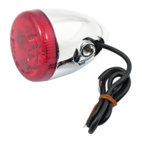 3-1 LED bullet taillight / turn signal combo. Chrome. Red