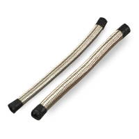 Braided hose 1/4" (6mm). Stainless clear