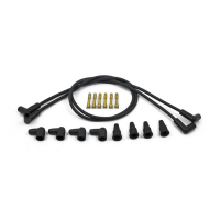 Compu-Fire, 8mm spark plug 4 wire set, universal. Black