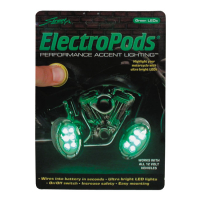 ELECTRO PODS,OVAL W/GREEN ONE PAIR