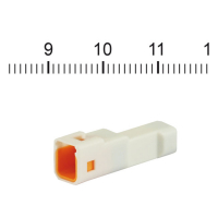 NAMZ, JST Mini connector. White, receptacle, 2-pin