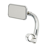 Biltwell utility mirror rectangle clamp-on-1" chrome