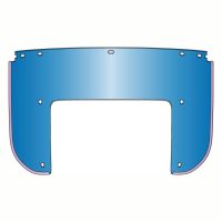 National Cycle, Beaded 7-bolt lower window. Blue