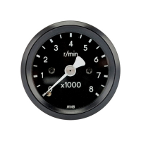 MMB 48mm Ultra Mini tachometer basic 8000RPM black