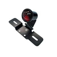 Old School LED taillight, Type 6. Black. Red lens