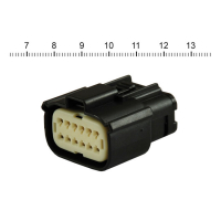 NAMZ, Molex MX-150 connector. Black, plug, 12-pin