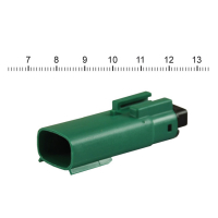 NAMZ, Molex MX-150 connector. Green, receptacle, 3-pin