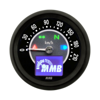 MMB 48mm electronic speedometer Target 220kmh black
