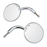Biltwell Utility round mirror short stem chrome ECE appr.