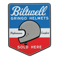 Biltwell Gringo shop sign red/white