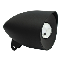 Smoothie 4-1/2" fish eye headlamp with round visor. Black
