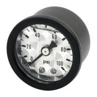 Marshall oil pressure gauge, 0-100 PSI. Black housing