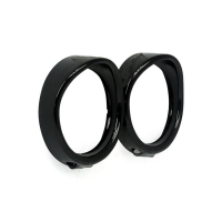 Recessed trim rings with visor. Turn signals. Gloss black