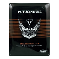 Putoline oil, metal embossed sign with logo