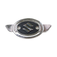 Suzuki fuel tank emblem, silver/black