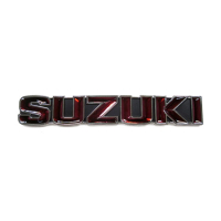 Suzuki gas tank emblem, black/red
