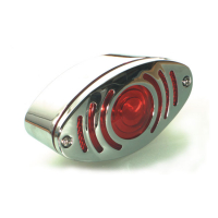 Cateye taillight grill. Circle, chrome