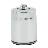 MCS, spin-on oil filter, with top nut for M8. Chrome
