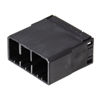 NAMZ, AMP Multilock connector. Black, receptacle, 12-pins