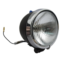 Highway Hawk, 4-1/2" 55W spotlamp. Black with chrome ring