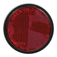 Chris Products, reflector. Round 2-1/2". Red