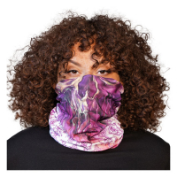 Lethal Angel Watercolor skull tube mask purple