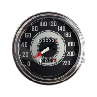 FL speedometer, '41-45 face', silver/black. 1:1 KMH