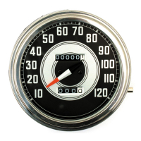 FL speedometer, '41-45 face', silver/black. 2:1 KMH