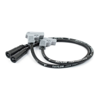 Taylor, 9mm Fire Power spark plug wire set. Black/silver