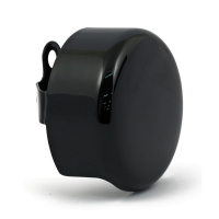 Horn cover, smooth round. Black