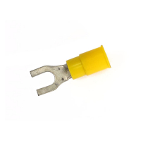 Connectors, spade terminal PVC, crimp. Yellow 4.8mm