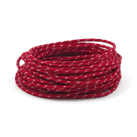 WIRING CLOTH COVERED WIRE 25FT, RED