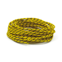 WIRING CLOTH COVERED WIRE 25FT, YELLOW