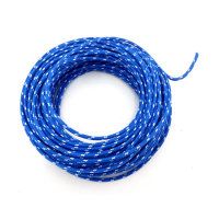 Classic cloth covered wiring, 25ft. roll. Blue/White