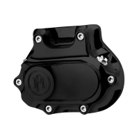 PM transmission end cover Smooth, hydraulic. Black