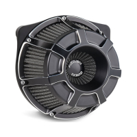 Arlen Ness, inverted air cleaner kit 'Beveled'. Black CC