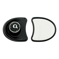 Touring fairing mount mirror kit. Single Vision, black