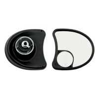 Touring fairing mount mirror kit. Dual Vision, black