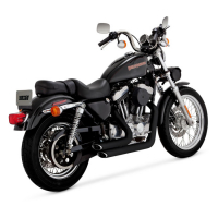 Vance & Hines, 2-1/2" Shortshots staggered exh. Bl